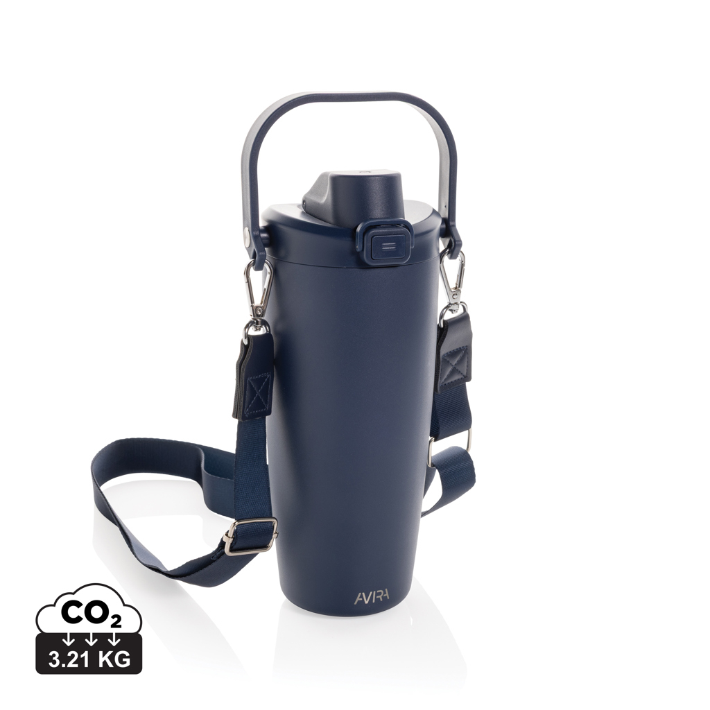 Mug 600 ml personnalisable en acier recyclé Ayala Bleu marine